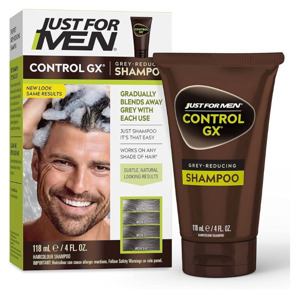 GREY REDUCING SHAMPOO JUST FOR MEN CONTROL GX STRENGTHEN HAIR 4.OZ. NWT